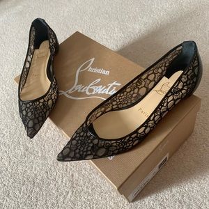 CHRISTIAN LOUBOUTIN LACE FLATS / size 36 / BNWT